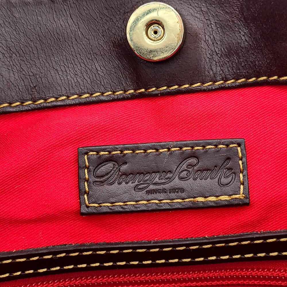 Dooney & Bourke Dillen Croco Leather Satchel - Espresso Dark Brown Bag - Picture 8 of 16